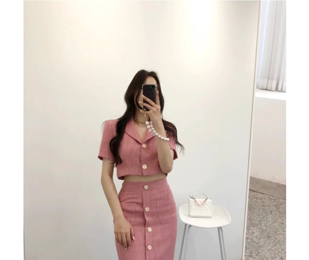 BLAZER+SKIRTS SET