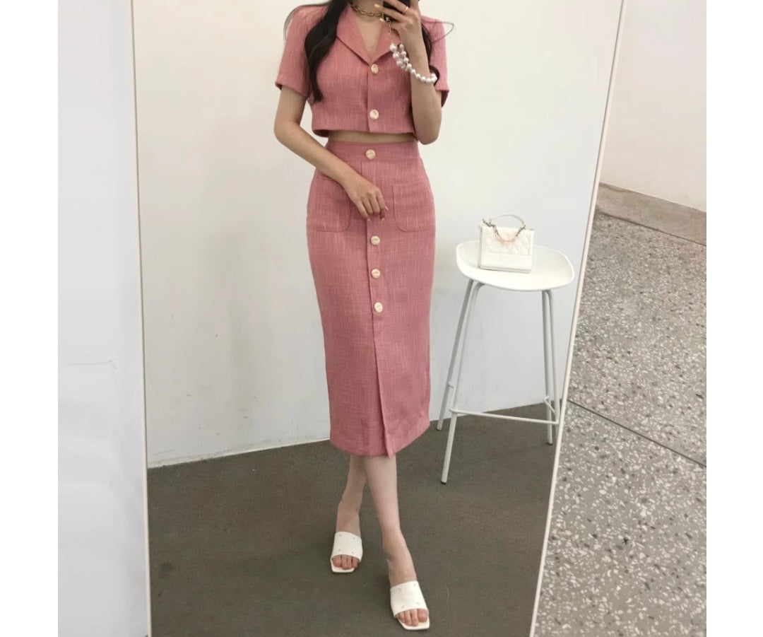 BLAZER+SKIRTS SET