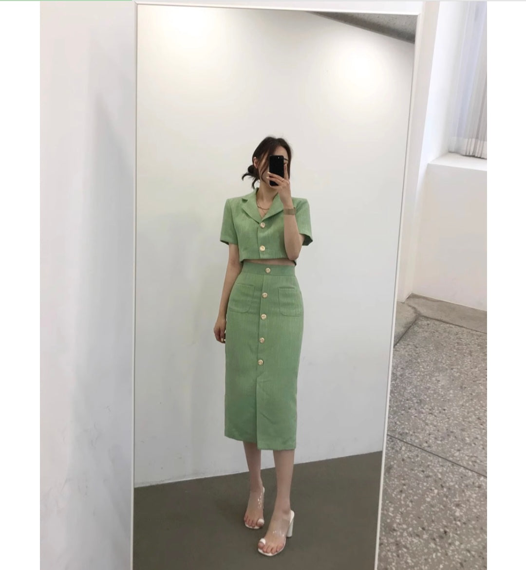 BLAZER+SKIRTS SET