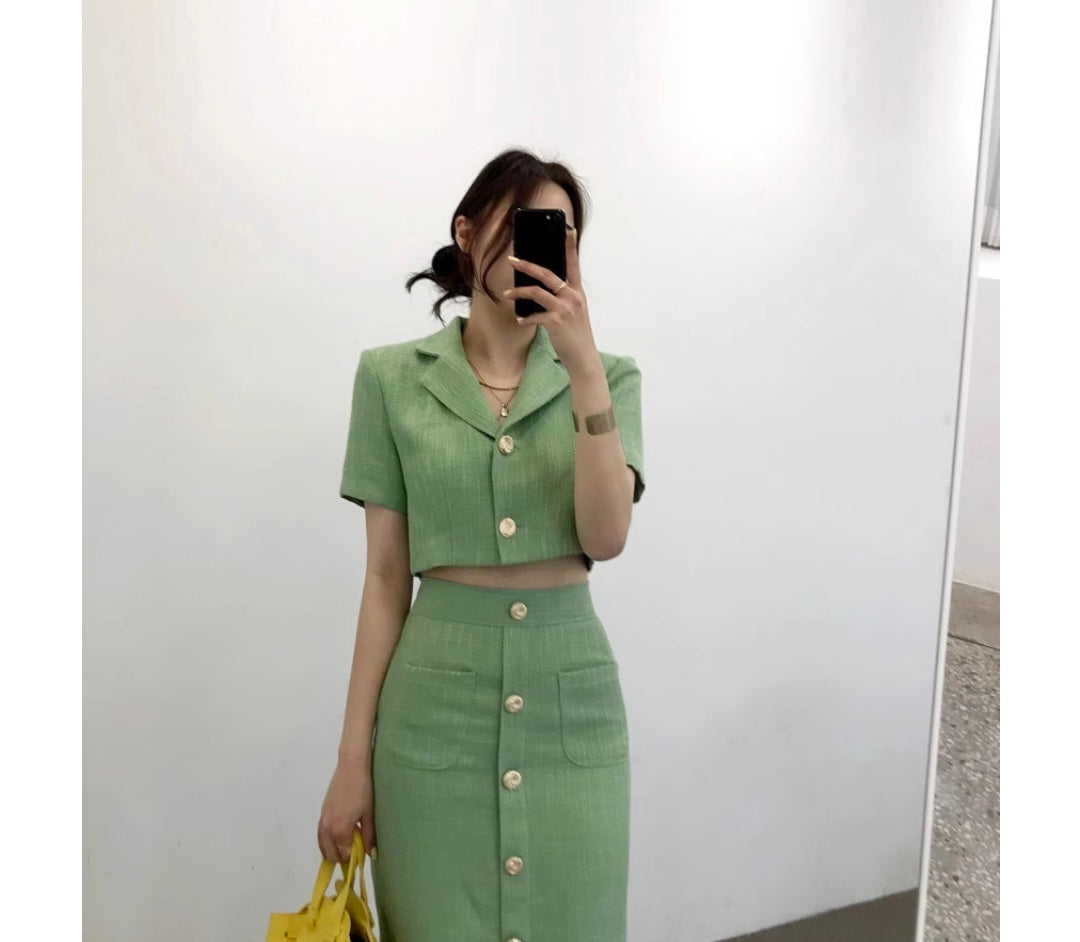 BLAZER+SKIRTS SET