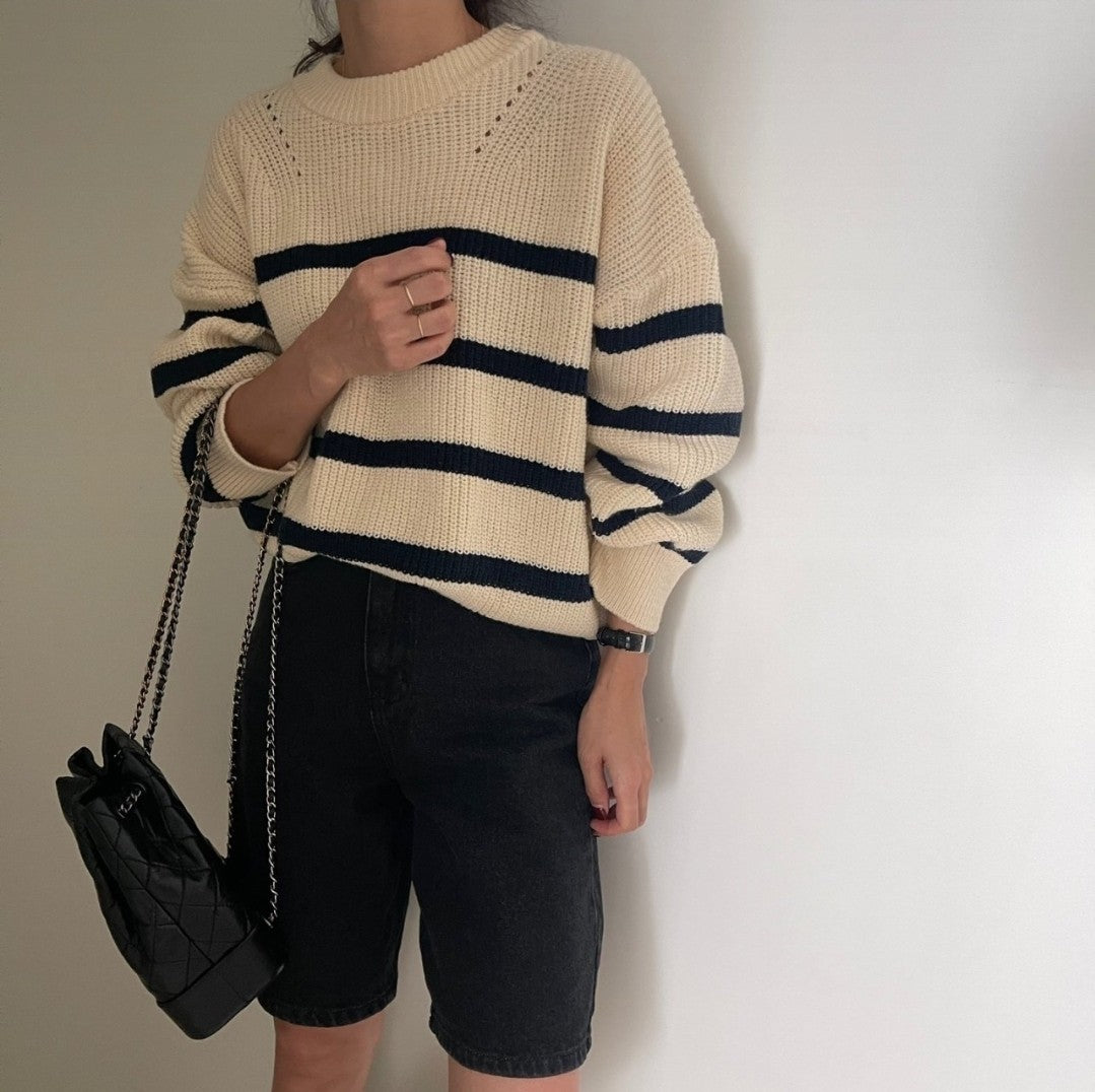 Striped Knit Top