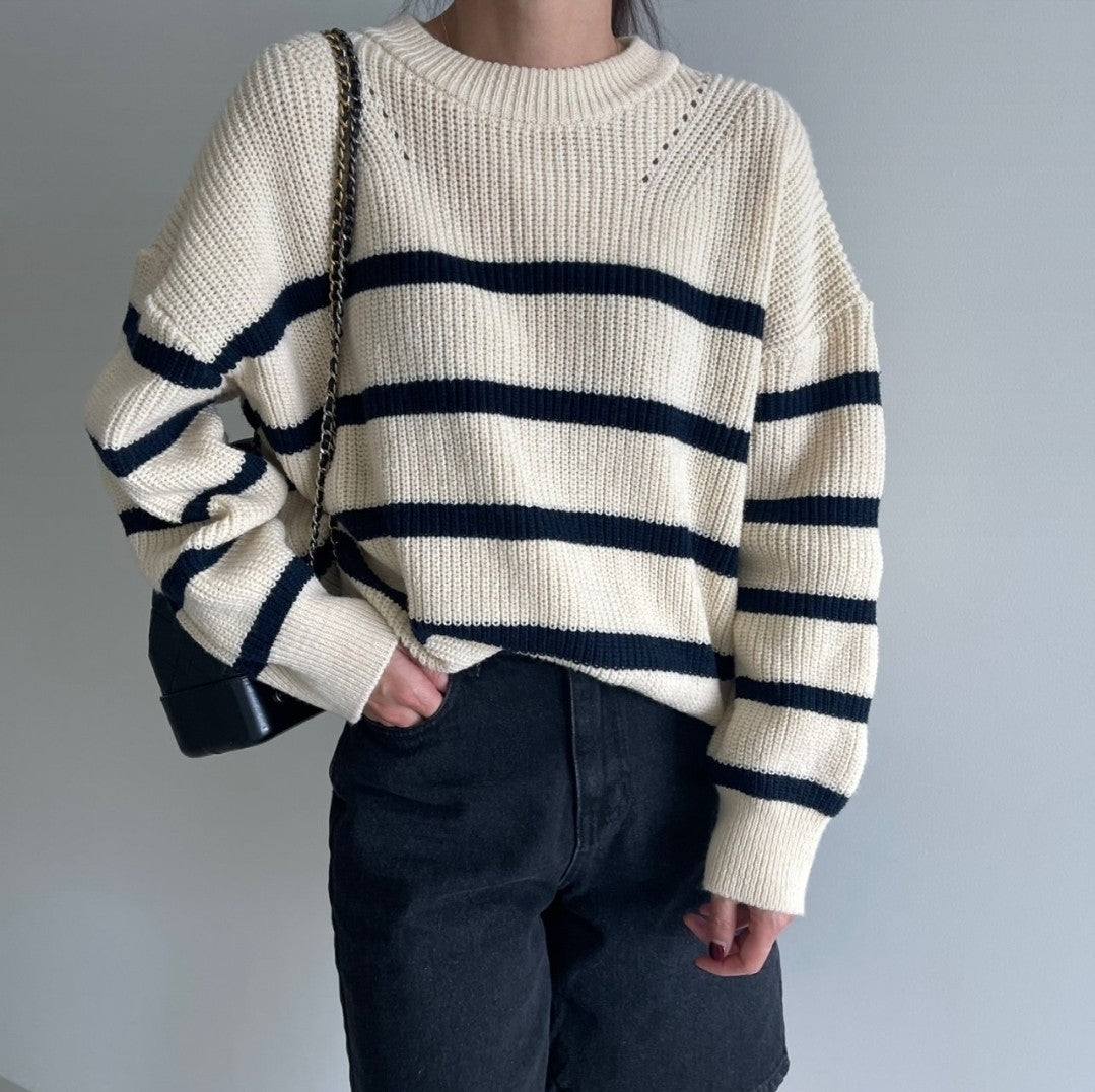 Striped Knit Top