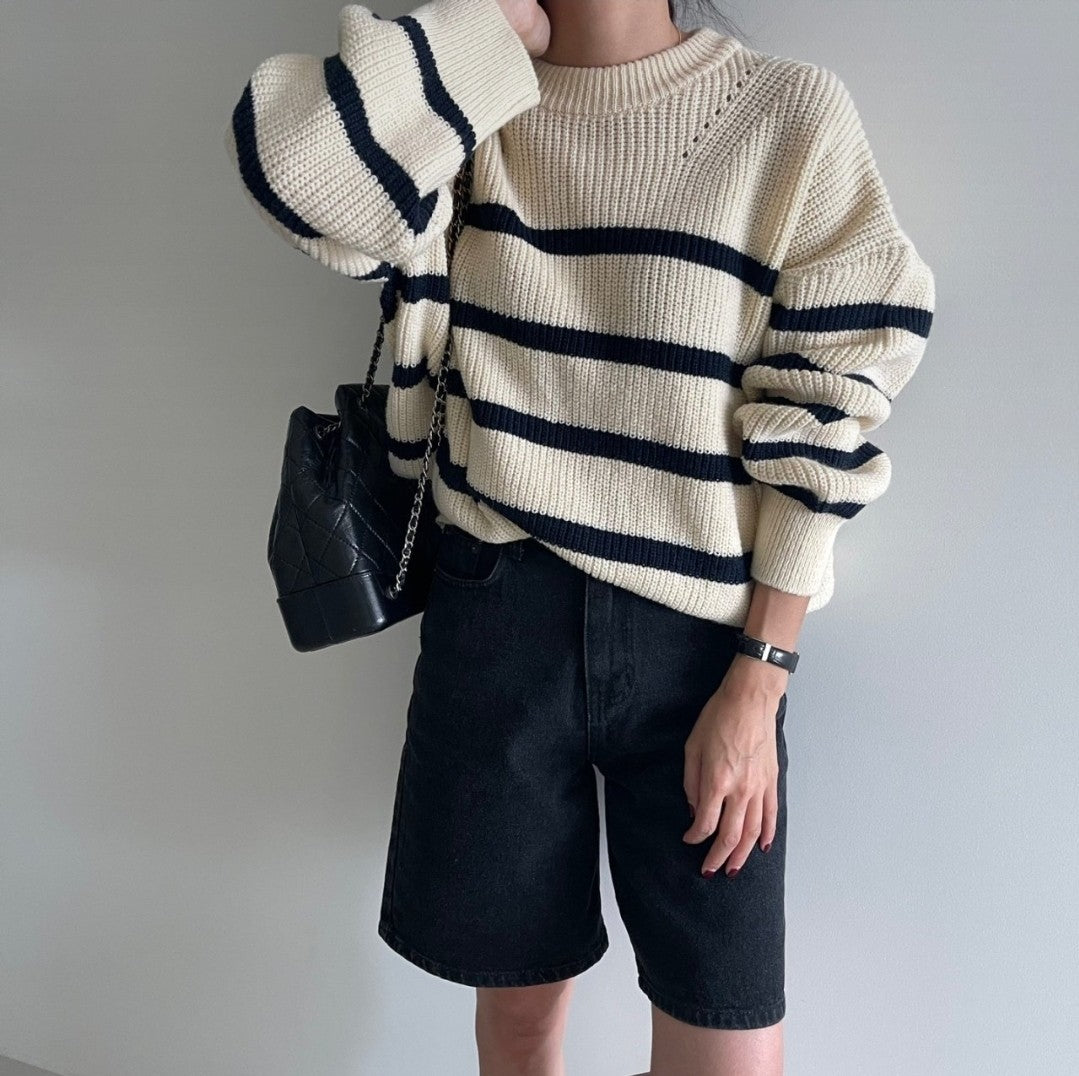 Striped Knit Top