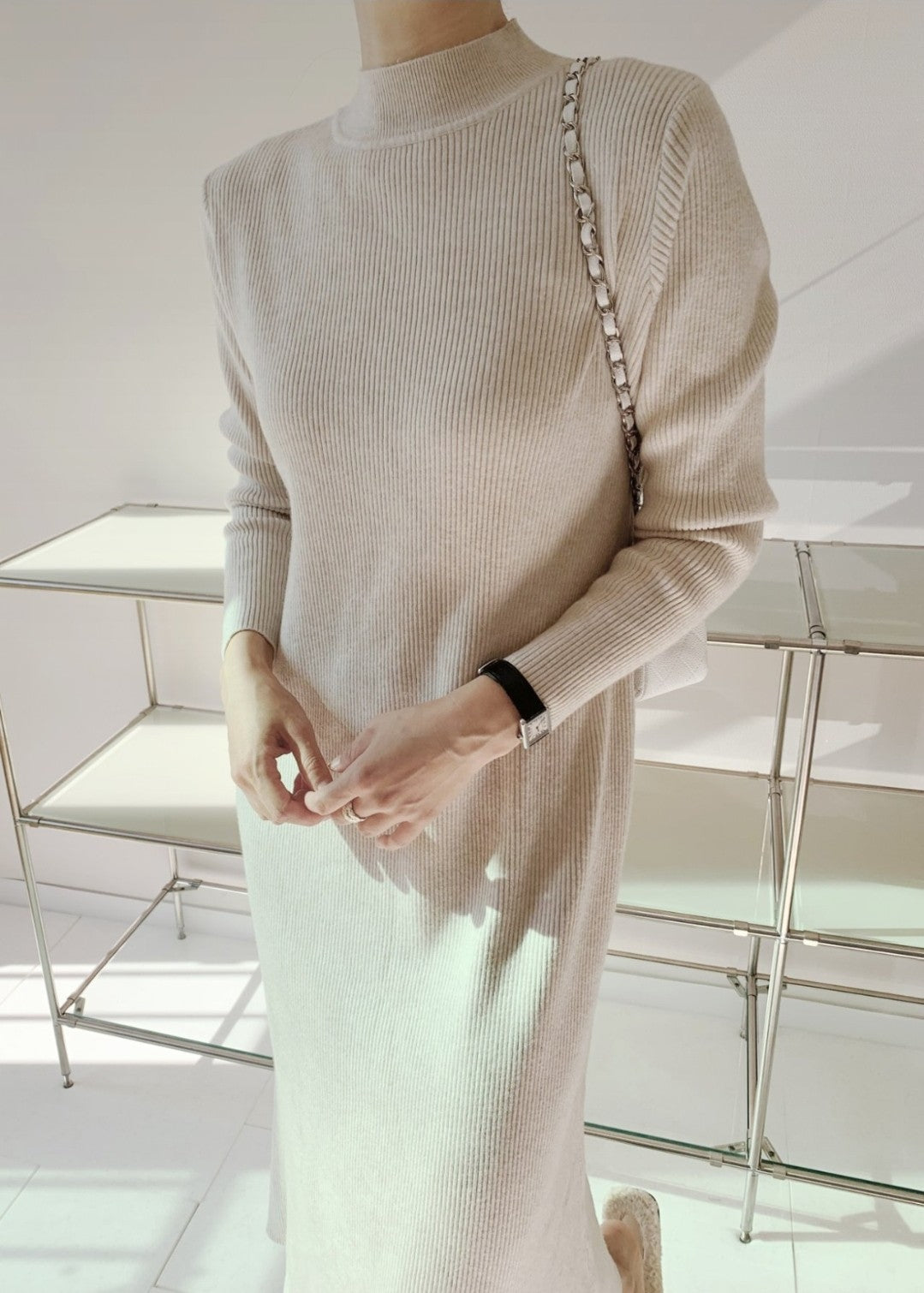 Knit long dresd