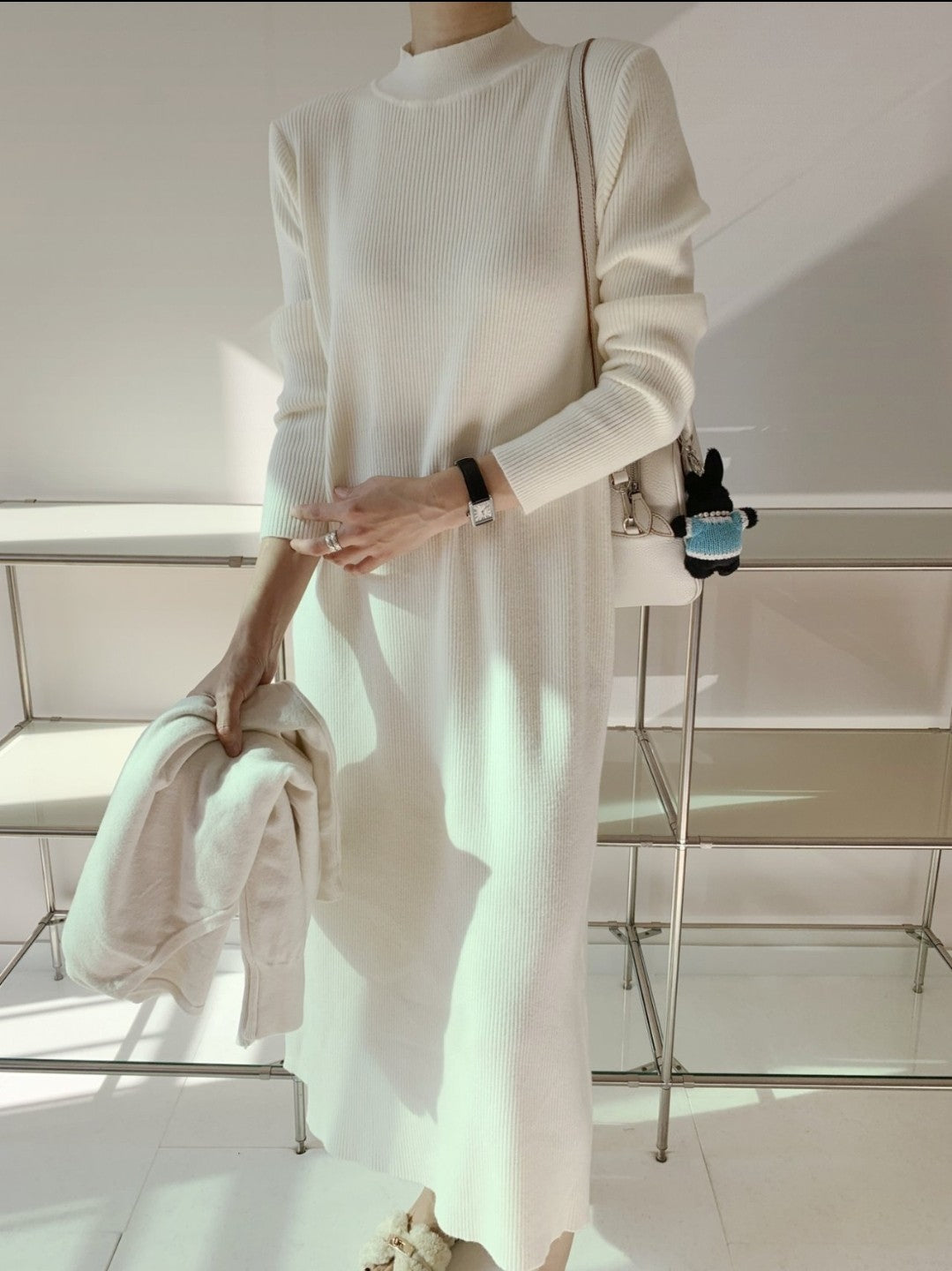 Knit long dresd